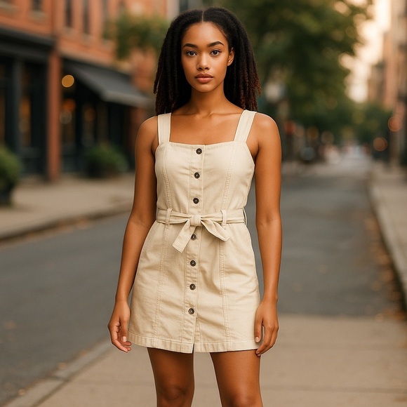 Habitual Dresses & Skirts - Habitual Denim Button Beige
Safari Dress